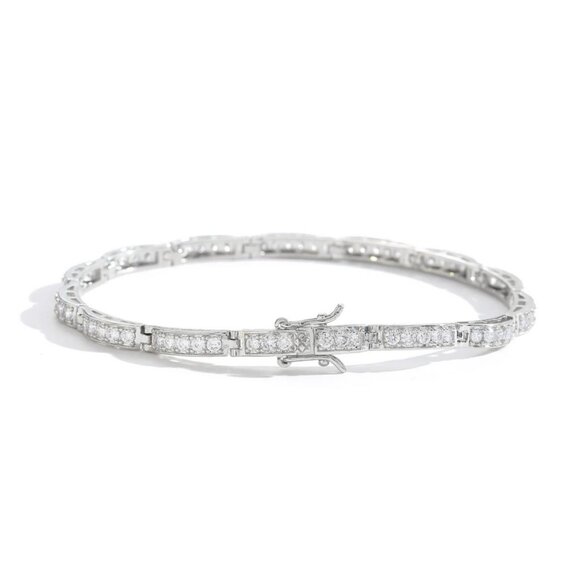 Solid Sterling Silver Womens 2ct Diamond Tennis Bracelet Ladies 7" 8" Jewelry - Picture 6 of 6